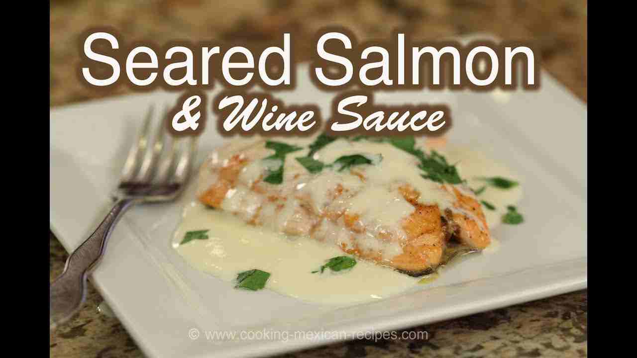Seared Salmon Recipe | Pan Seared Salmon With Wine Butter Lemon Sauce | Rockin Robin Cooks