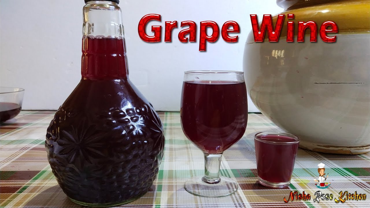Grape Wine Recipe | Healthy Home made Red wine | How to make Healthy Grape Wine – Nisha Rose Kitchen