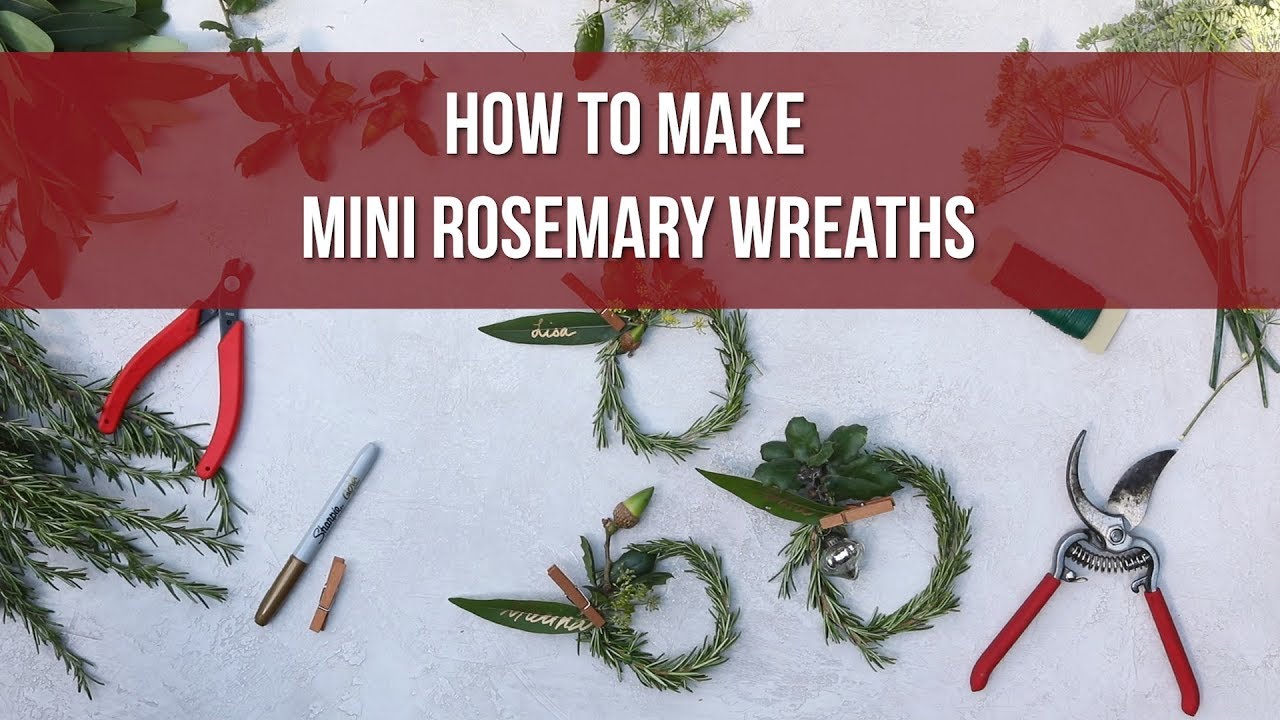 How to Make Mini Rosemary Wreath Place Cards | Wreath Making Ideas