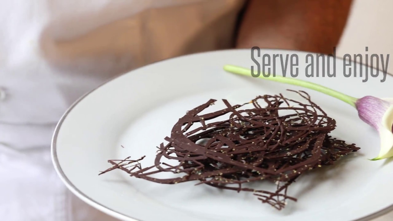 How to Make Chocolate Swirls | Easy Chocolate Decorations | Impressive Desserts Garnish Ideas