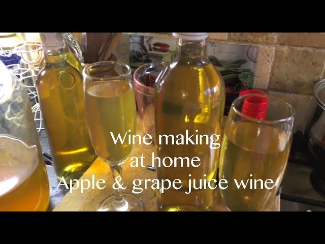 Wine making – Apple and grape juice wine