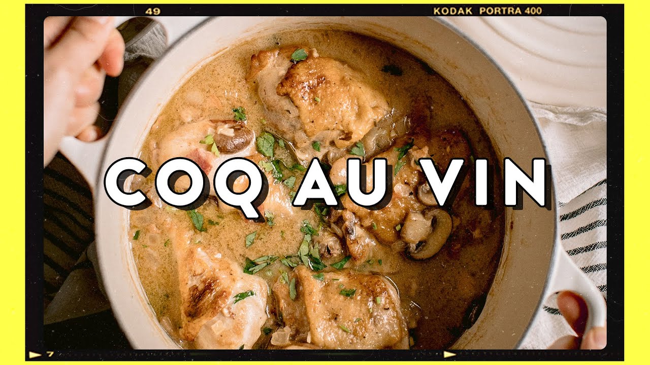 Comfort French Chicken Stew with White Wine – Simple Coq Au Vin Recipe | HONEYSUCKLE