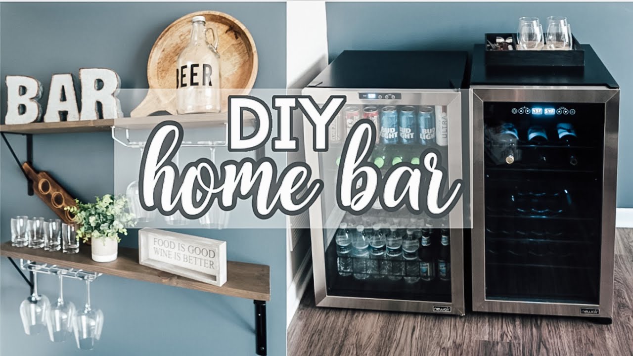 DIY HOME BAR | NEW AIR WINE FRIDGE | HOME DECOR